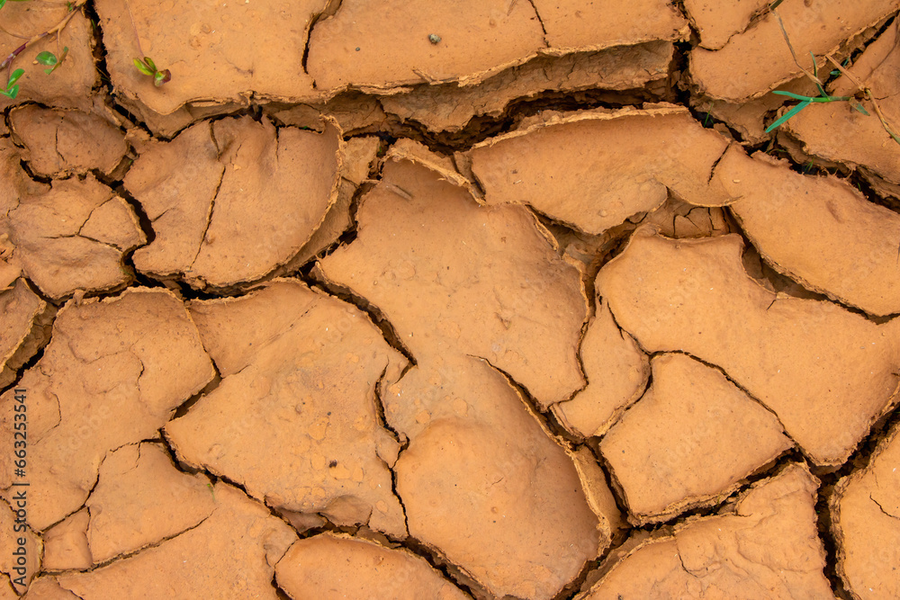 Barren, cracked and parched orange soil. Global warming concept. Textured background. Barren, cracked and parched orange soil. Global warming concept. Textured background.