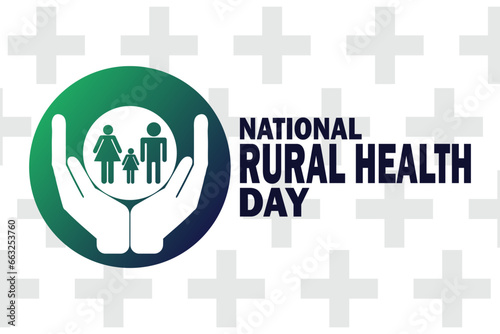 National Rural Health Day. Holiday concept. Template for background, banner, card, poster with text inscription. Vector illustration