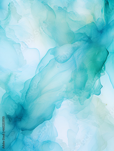 Pastel turquoise acrylic ink abstract background