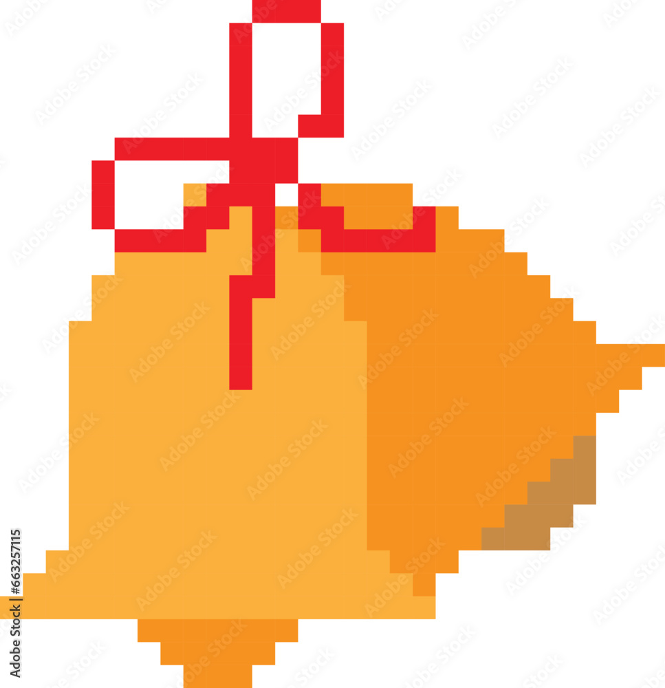 Bells Pixel art Vector image Bells Pixel art Vector image
