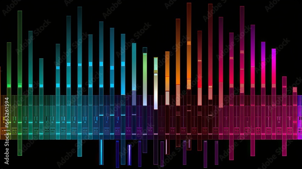 Colorful bars symbol of sound equalizer background Colorful bars symbol of sound equalizer background