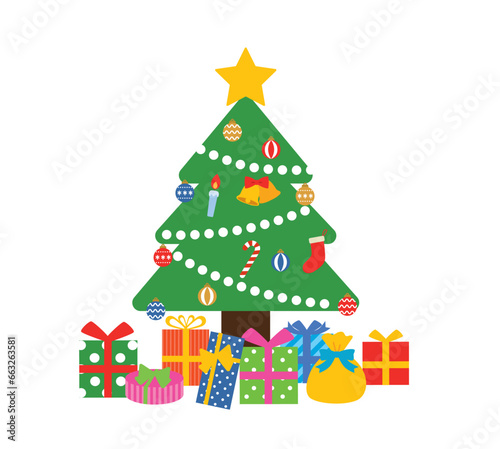 „ÇØ„É™„Çπ„Éû„Çπ„ÉÑ„É™„Éº„Å®„Éó„É¨„Çº„É≥„Éà„ÅÆ„Ç§„É©„Çπ„Éà