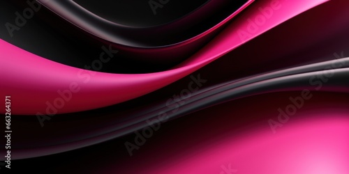 Modern 3D layers in pink and black, waves, Business Background