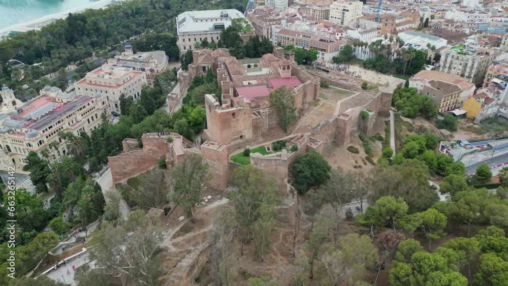 vista de la bonita alcazaba de época islámica de la ciudad de Málaga, España vista de la bonita alcazaba de época islámica de la ciudad de Málaga, España
