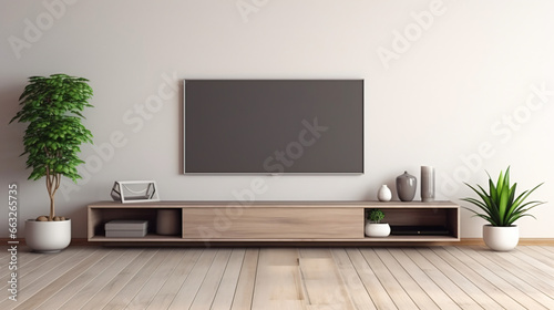 View of living room in minimal style