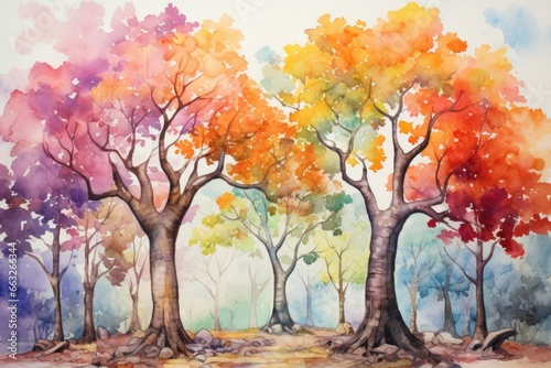 Lively talking trees providing shelter and wisdom - Generative AI