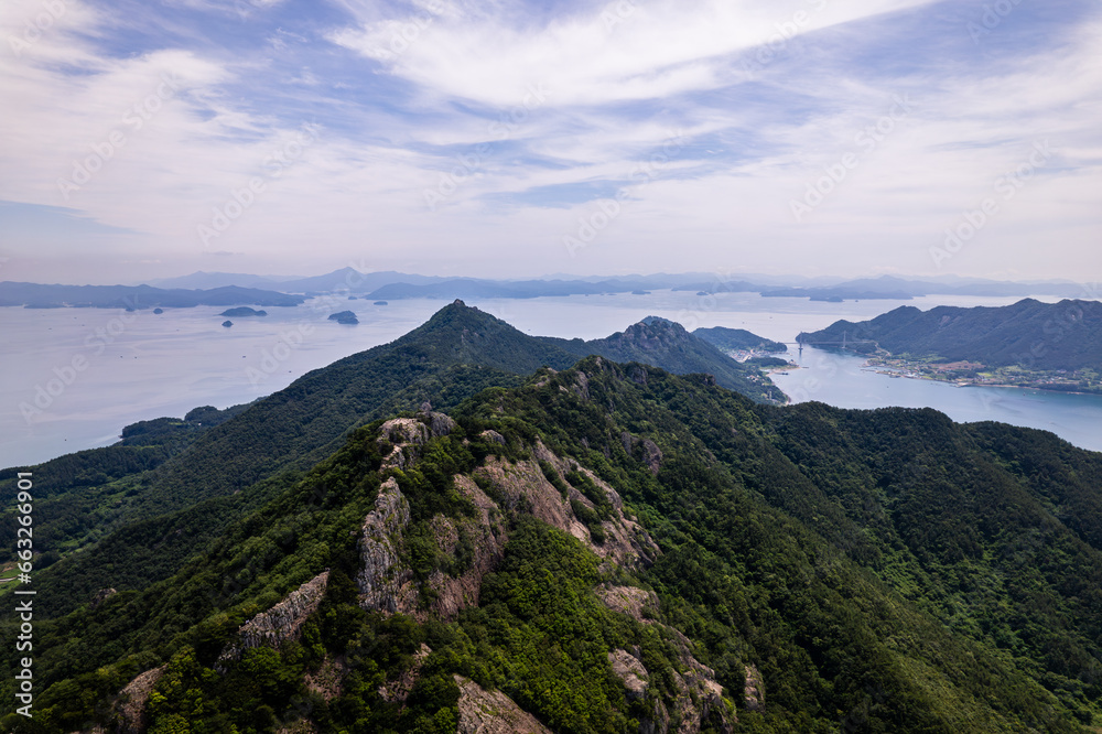 Scenic view of the Saryangdo Islands against the sky, South Korea Scenic view of the Saryangdo Islands against the sky, South Korea