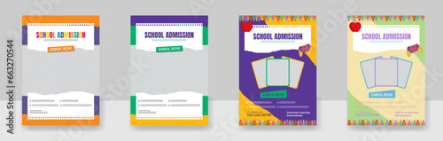 School admission flyer design. back to school flyer design