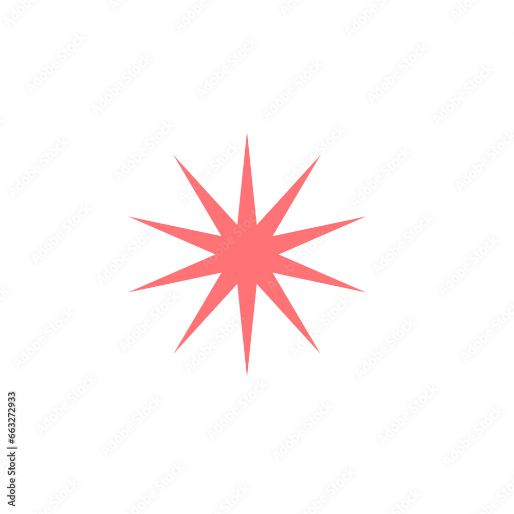 Obraz premium Pink Pastel Star Shape Decorative Element