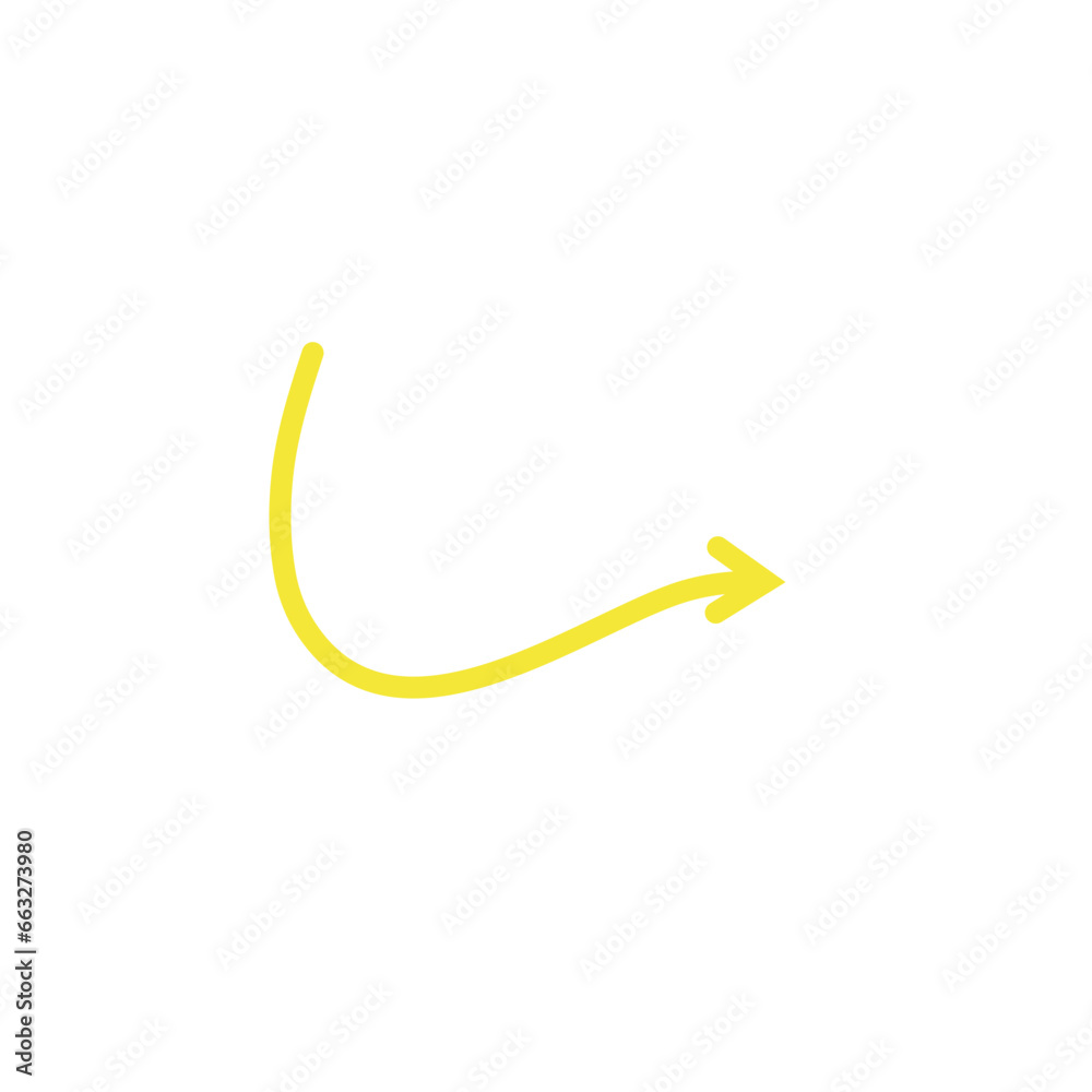 Yellow Arrow Shape Decorative Element Yellow Arrow Shape Decorative Element