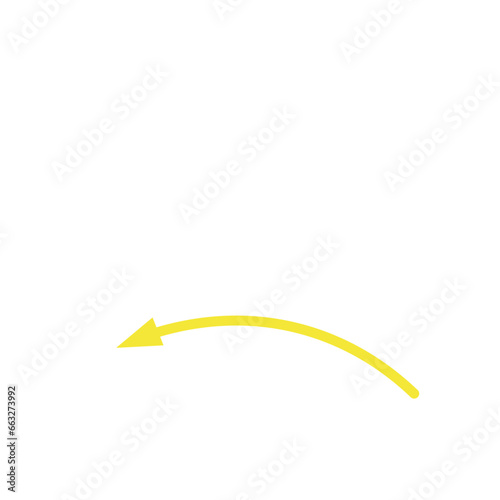 Yellow Arrow Shape Decorative Element