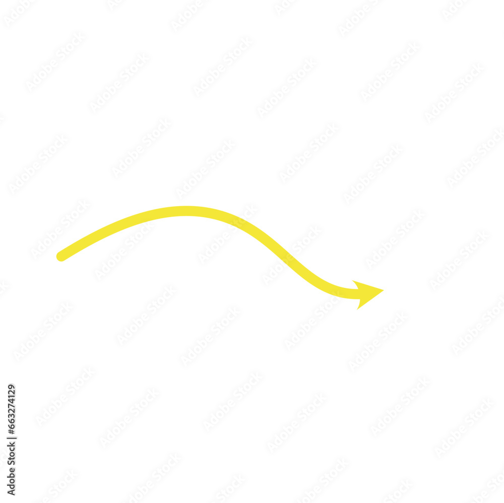Yellow Arrow Shape Decorative Element Yellow Arrow Shape Decorative Element