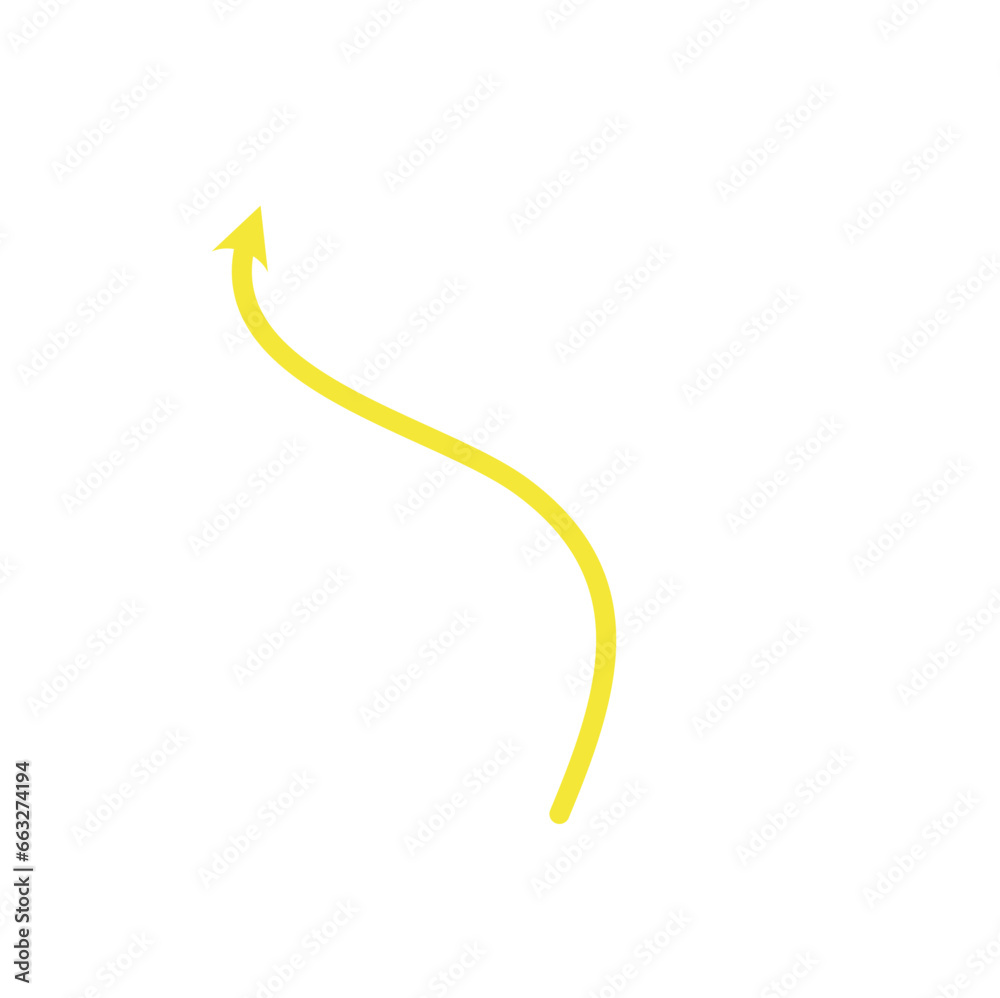 Yellow Arrow Shape Decorative Element Yellow Arrow Shape Decorative Element