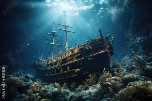 ancient shipwrecks and historical relics  photo