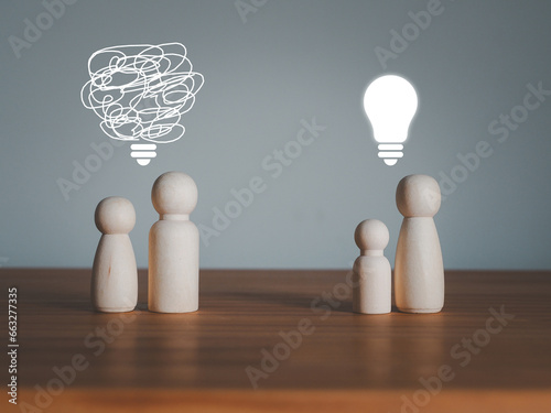 Bright idea bulbs and messy idea bulbs On teams with new ideas and teams with no ideas