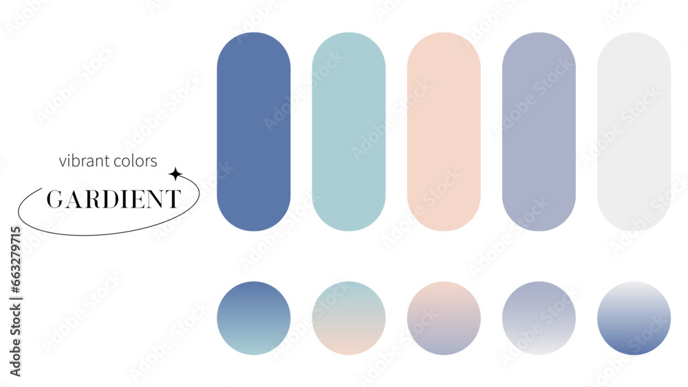 pastel gradient set