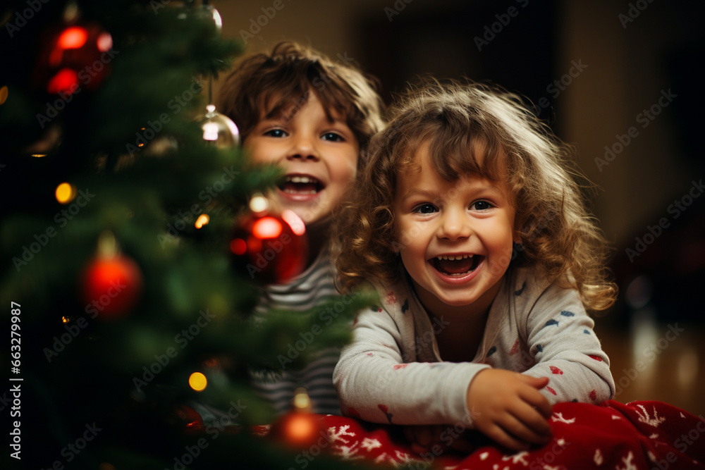 children decorating christmas tree children decorating christmas tree