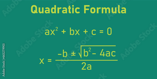 Quadratic equation in standard form and quadratic formula in elementary algebra. Mathematics resources for teachers and students.