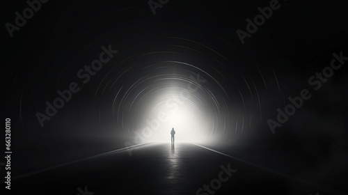 Tunnel light end man