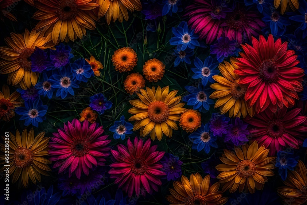 background with flowers generative AI tool