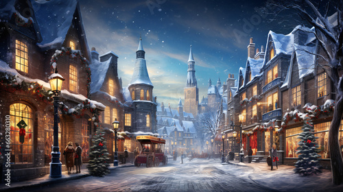 town in winter - christmas town