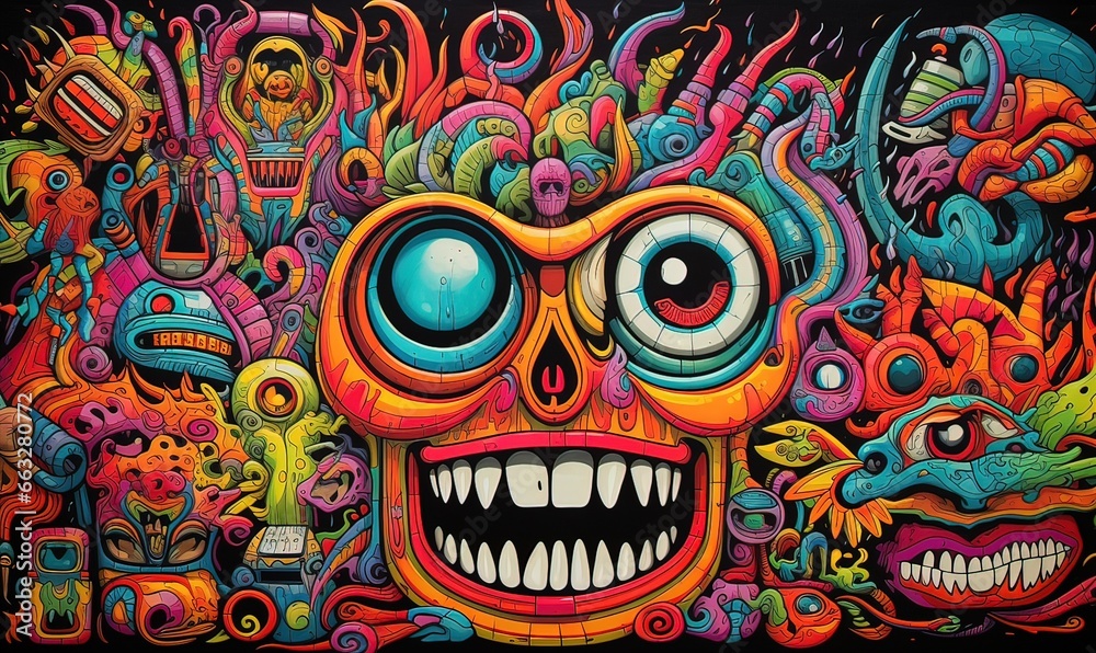 Ai tratti e disegni psichedelici con colori vivaci 03 Ai tratti e disegni psichedelici con colori vivaci 03