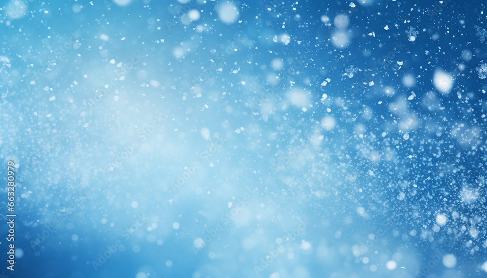 blue christmas background with snowflakes