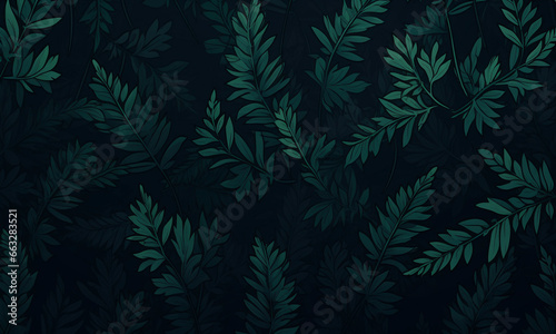 Professional Wallpaper For Websites  Presentations And Screens. Premium Minimal Background. Organic Green Plants And Dark Background Series  4K