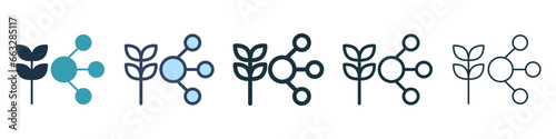 Plant-based protein sign icon set. Organic source of protein vector icon for ui designs.