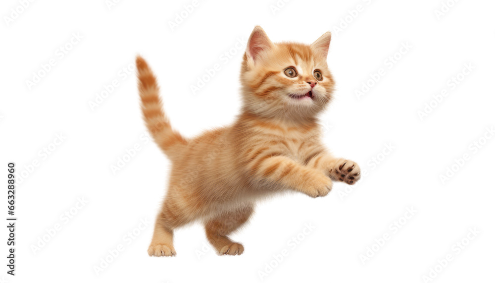 cat isolated on transparent background cutout