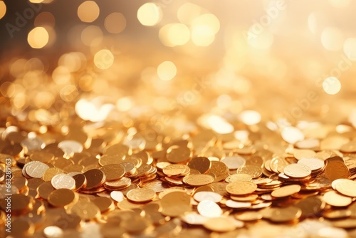Gold Coins On A Table