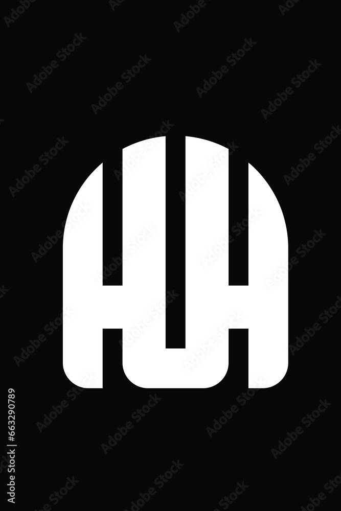 HUH letter logo HUH letter logo