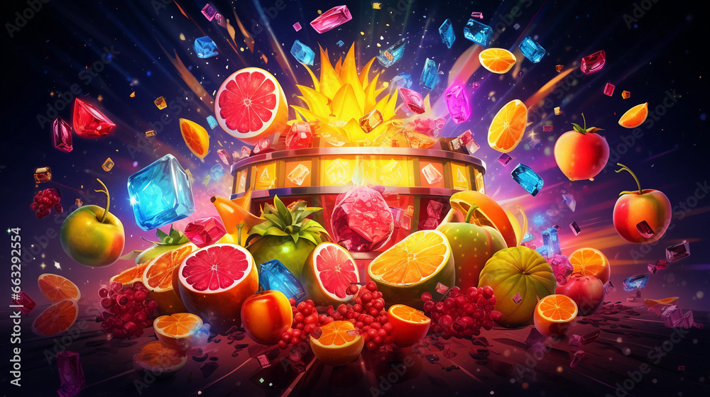 fruit symbols like from slot machines
