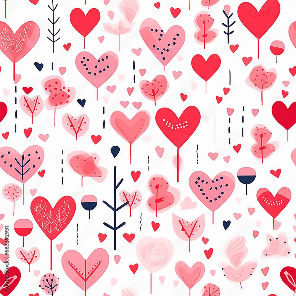 seamless background with hearts seamless background with hearts