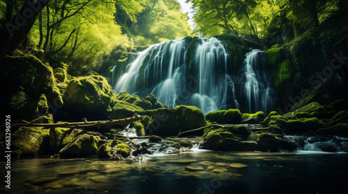 Waterfall nature forest photo