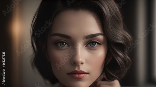 Close up portrait of a woman