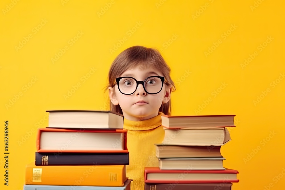 child with books
