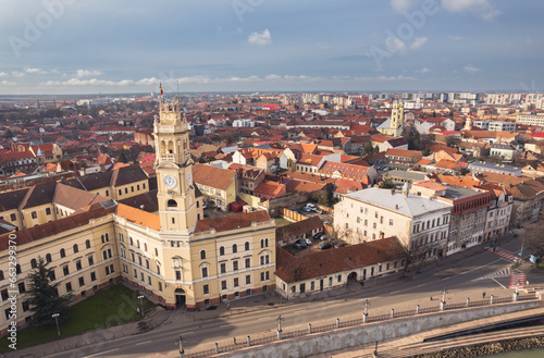 Oradea romania tourism aerial a stunning night view of a historic European city's iconic attractions