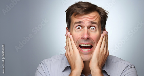 hombre angustiado con miedo