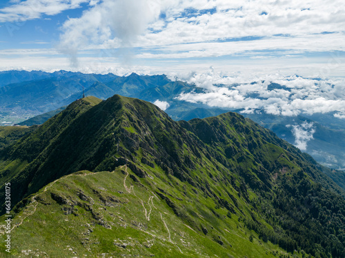 Aerial View from Mount Tamaro in canton of Ticino, Canton Ticino, Switzerland. photo