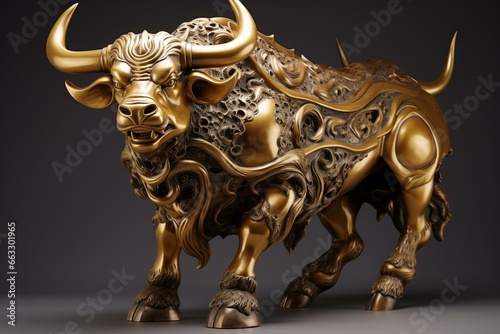 bull symbolizes strong financial confidence and prosperity. Generative AI
