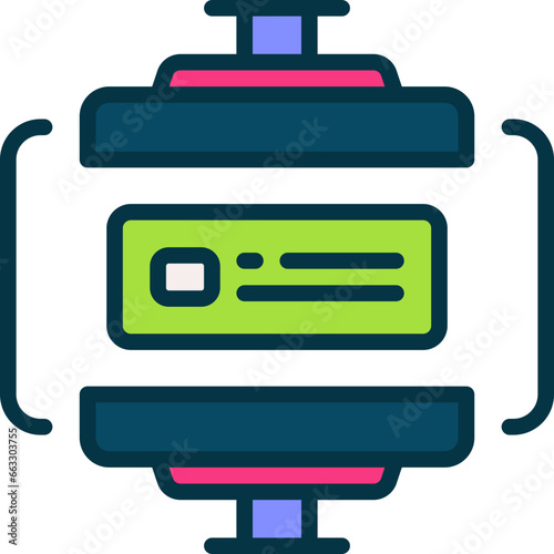 data compress filled color icon. vector icon for your website, mobile, presentation, and logo design.