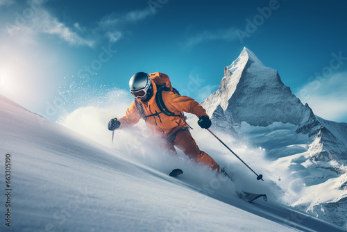 skier in the mountains © RJ.RJ. Wave