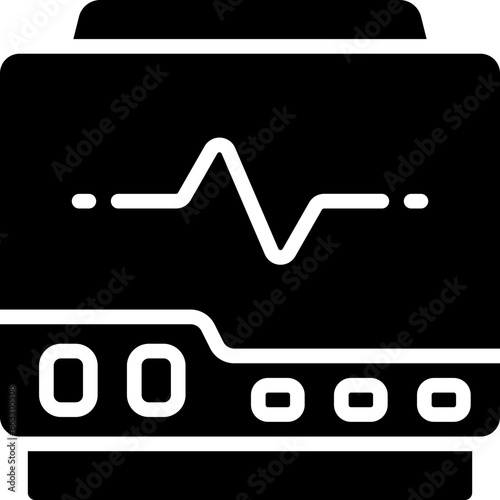 cardiogram glyph icon. vector icon for your website, mobile, presentation, and logo design.