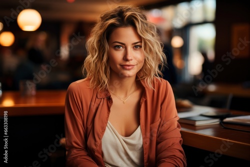 The successful businesswoman, dressed in professional attire, projects confidence and ambition in her portrait, all while maintaining a friendly smile.