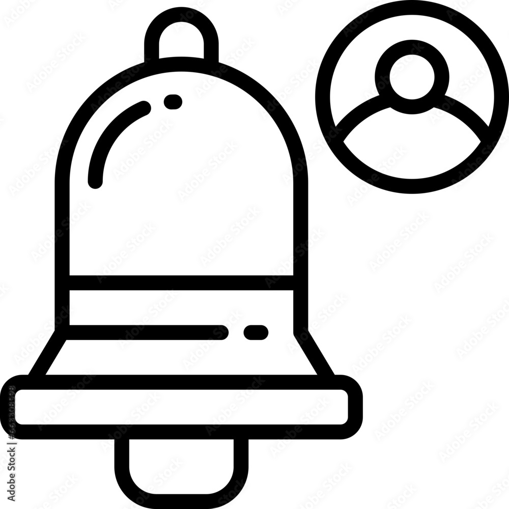 Fototapeta premium notification line icon. vector icon for your website, mobile, presentation, and logo design.