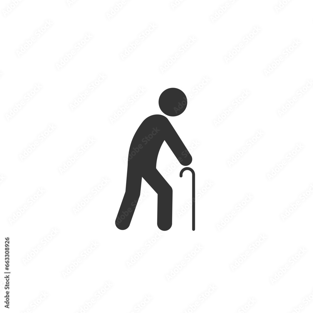 Old man icon flat vector illustration Old man icon flat vector illustration
