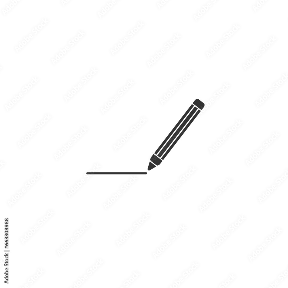 Pencil Icon Vector. Black pictogram in trendy flat style illustration on white background. Pencil logo design inspiration Pencil Icon Vector. Black pictogram in trendy flat style illustration on white background. Pencil logo design inspiration