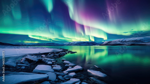 Dancing Northern Lights: Aerial View