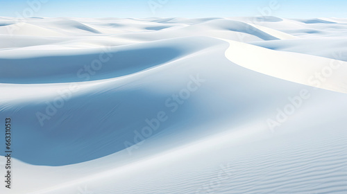 Clear Blue Lagoons Scattered Among Rippling Dunes 